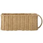 ラタン風 バスケットハーフ取っ手付き(HN251102) 3枚目画像