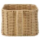 ラタン風 バスケットハーフ取っ手付き(HN251102) 4枚目画像