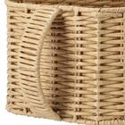 ラタン風 バスケットハーフ取っ手付き(HN251102) 6枚目画像