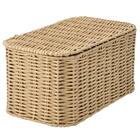 ラタン風 ふた付きバスケット(HN251106) 2枚目画像