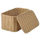 ラタン風 ふた付きバスケット(HN251106) 3枚目画像