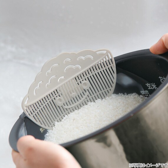 といだお米をこぼさない コメピタクリップ(ライトグレー) 2枚目画像