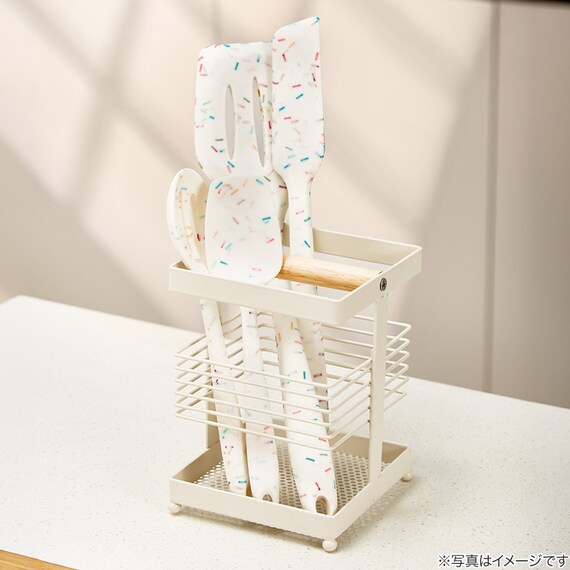 カトラリースタンド(HF23169 ベージュ) 2枚目画像