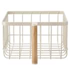 ワイヤーバスケット取っ手付き 高さ10.5cm(HF101236 ベージュ) 4枚目画像