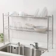 【SUSシリーズ】伸縮シンク上ラック8点セット