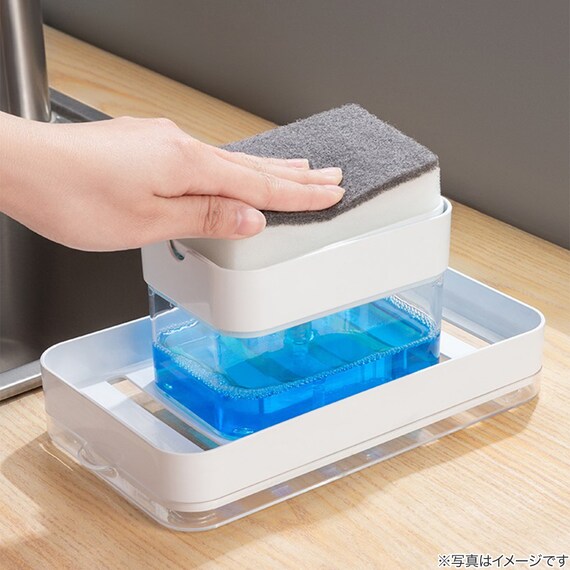 スポンジが置ける 洗剤ディスペンサー 3枚目画像