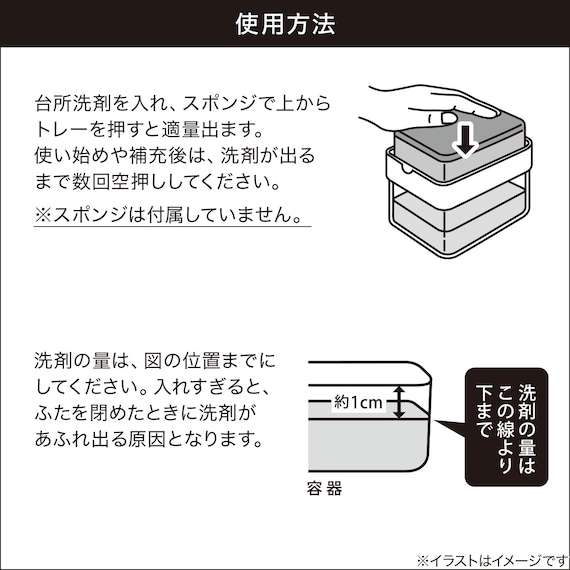 スポンジが置ける 洗剤ディスペンサー 6枚目画像
