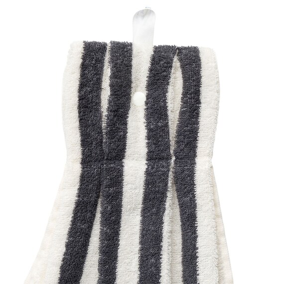 しまがら ループ付きドレスタオル TY(ダークグレー) 4枚目画像