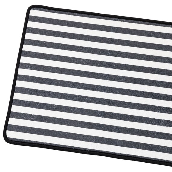 しまがら ループ付き キッチンマット(グレー TY) 2枚目画像