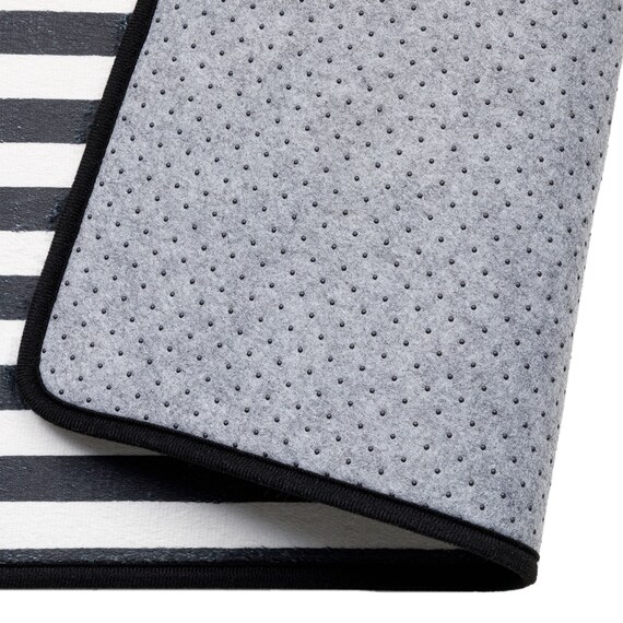 しまがら ループ付き キッチンマット(グレー TY) 4枚目画像