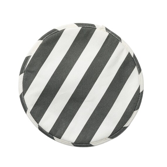 しまがら ループ付き 鍋つかみにもなる鍋敷き TY(ダークグレー) 1枚目画像