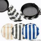 しまがら ループ付き 鍋つかみにもなる鍋敷き TY(ダークグレー) 2枚目画像