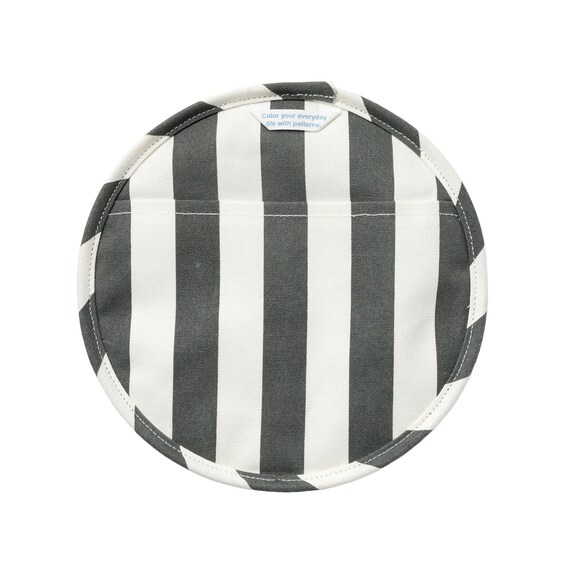 しまがら ループ付き 鍋つかみにもなる鍋敷き TY(ダークグレー) 6枚目画像