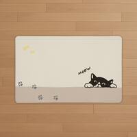 PVC フロアマット(ネコ2 50X80 WJ12)