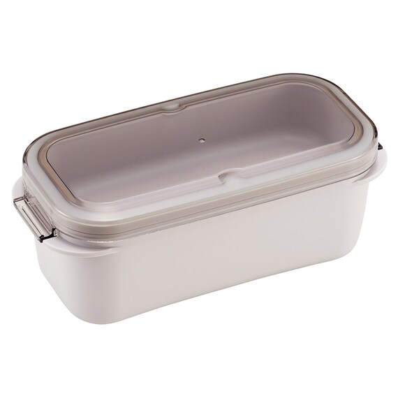 ラク洗 2段 ランチボックス570ml(ライトグレー) 1枚目画像