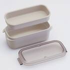 ラク洗 2段 ランチボックス570ml(ライトグレー) 7枚目画像