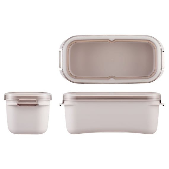 ラク洗 2段 ランチボックス570ml(ライトグレー) 8枚目画像