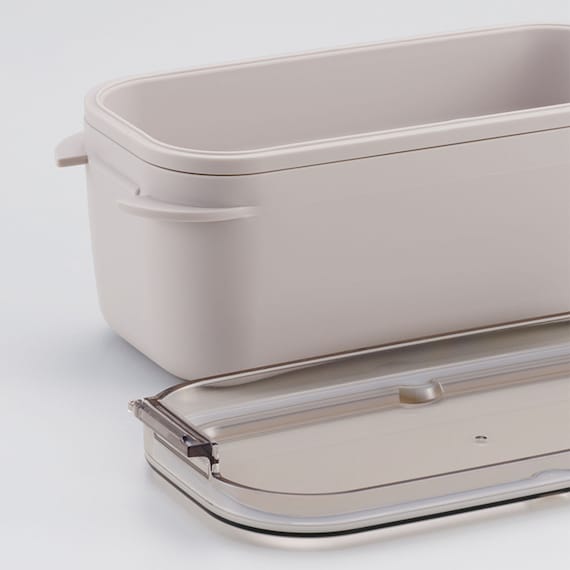 ラク洗 2段 ランチボックス570ml(ライトグレー) 9枚目画像