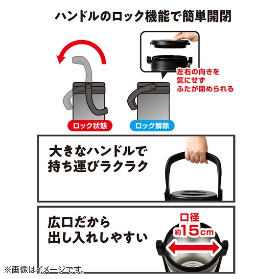 持ち運びできる アイスペール5.0L(ダークグレー) 4枚目画像