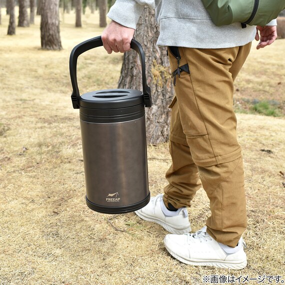 持ち運びできる アイスペール5.0L(ダークグレー) 6枚目画像