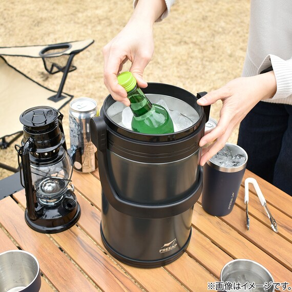 持ち運びできる アイスペール5.0L(ダークグレー) 10枚目画像