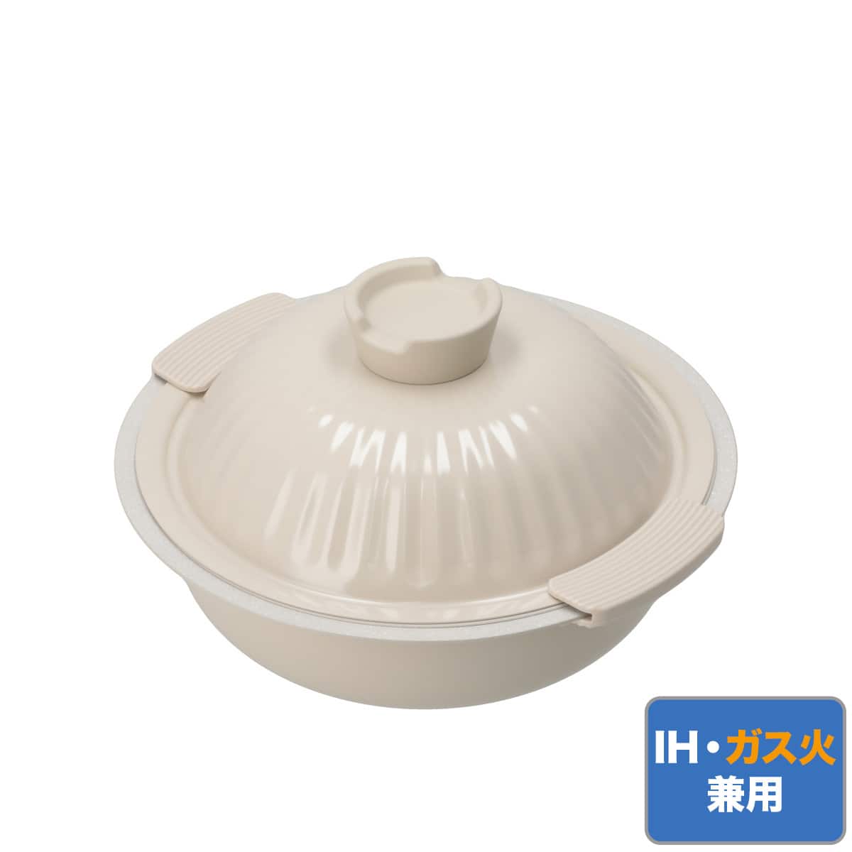 IH・ガス火 蒸し器付き 超軽量卓上鍋 24cm
