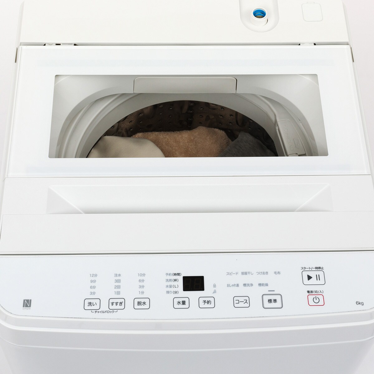 6kg全自動洗濯機(NT60T1 ホワイト) 延長保証付き(リサイクル回収