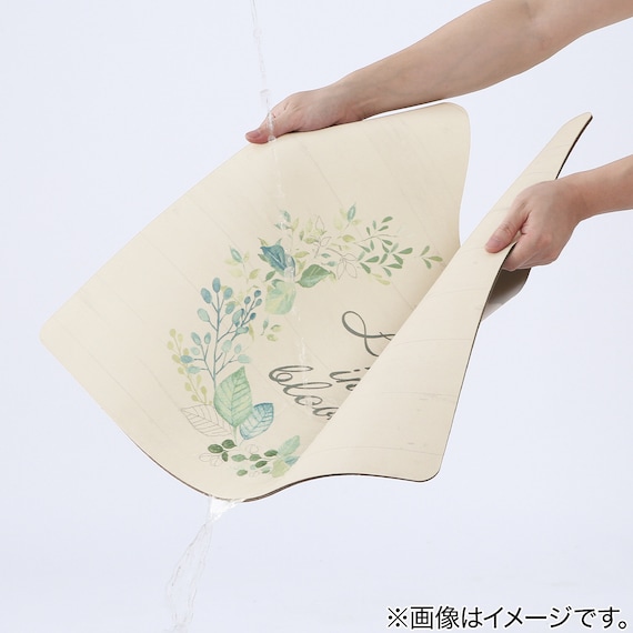 水洗いできる トイレマット(リース JQ31) 3枚目画像