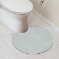 水洗いできる トイレマット(円形 GY JQ31)