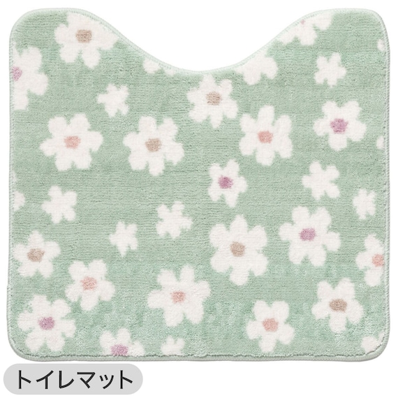 【3点セット】トイレマット+普通型/洗浄・暖房型どちらにも合うフタカバー+洗えるトイレスリッパ(RSP GR LG26) 2枚目画像