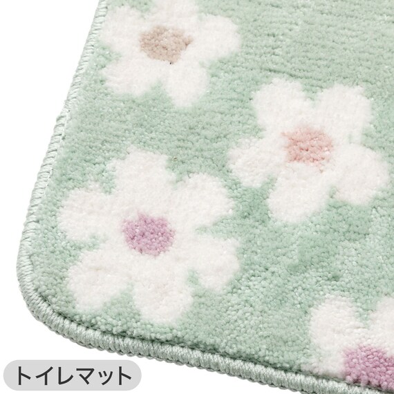 【3点セット】トイレマット+普通型/洗浄・暖房型どちらにも合うフタカバー+洗えるトイレスリッパ(RSP GR LG26) 6枚目画像