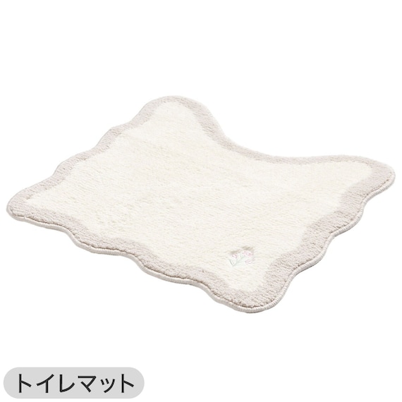 【3点セット】トイレマット+普通型/洗浄・暖房型どちらにも合うフタカバー+洗えるトイレスリッパ(RSP2 IV RW26) 5枚目画像