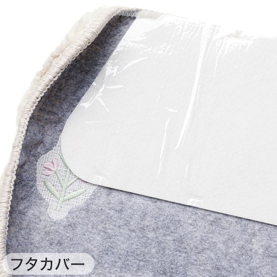 【3点セット】トイレマット+普通型/洗浄・暖房型どちらにも合うフタカバー+洗えるトイレスリッパ(RSP2 IV RW26) 17枚目画像