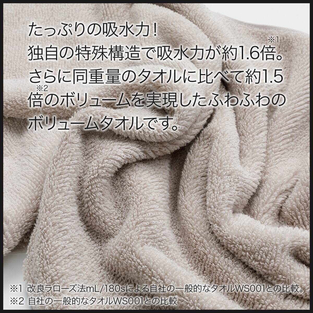 ふわふわ超吸水ロングパイル フェイスタオル モカ | ニトリネット