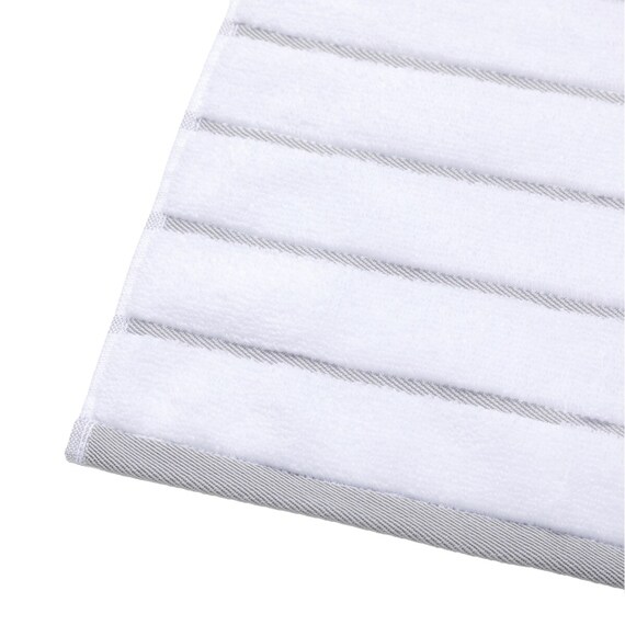 【2枚セット】ベーシックな抗菌防臭 スリムバスタオル 33x120cm(グレー WS003) 3枚目画像