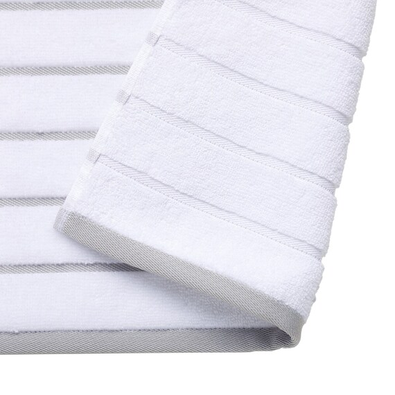 【2枚セット】ベーシックな抗菌防臭 スリムバスタオル 33x120cm(グレー WS003) 4枚目画像