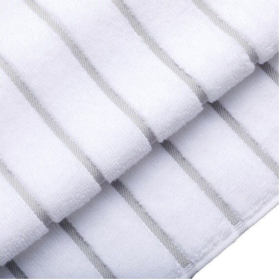 【2枚セット】ベーシックな抗菌防臭 スリムバスタオル 33x120cm(グレー WS003) 5枚目画像