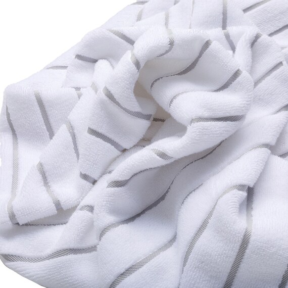 【2枚セット】ベーシックな抗菌防臭 スリムバスタオル 33x120cm(グレー WS003) 6枚目画像