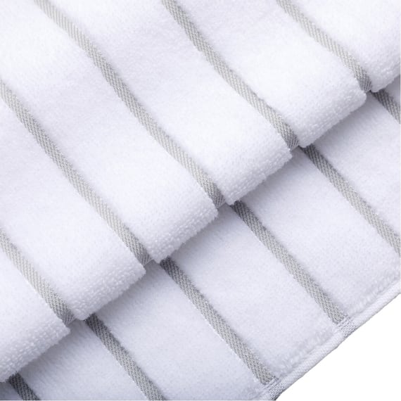 【2枚セット】ベーシックな抗菌防臭 バスタオル 60x120cm(GY WS003) 5枚目画像