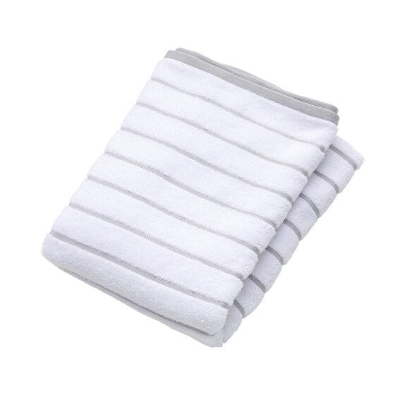 【2枚セット】ベーシックな抗菌防臭 大判バスタオル 70x140cm(グレー WS003) 2枚目画像