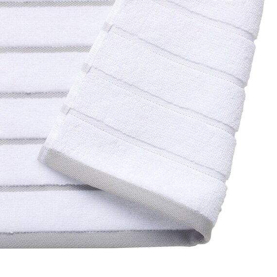 【2枚セット】ベーシックな抗菌防臭 大判バスタオル 70x140cm(グレー WS003) 4枚目画像