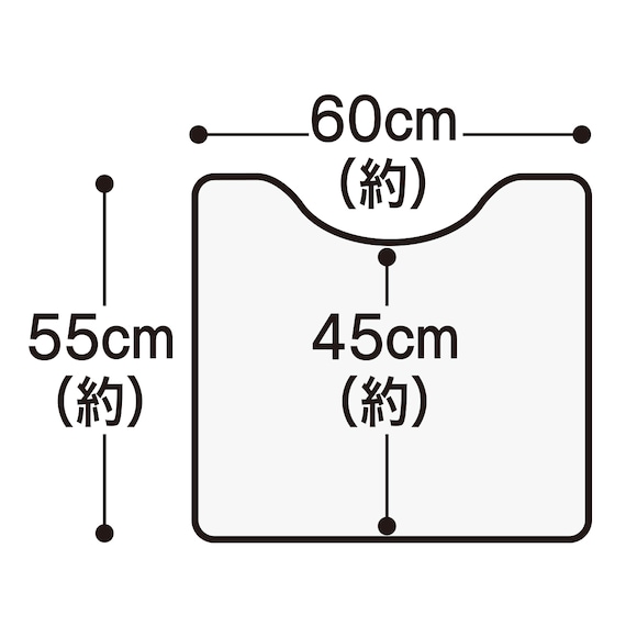 PUトイレマット55×60(花柄 PT11) 5枚目画像
