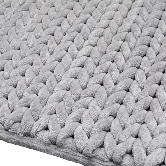 しっかり吸水ツイストバスマット(ライトグレー 45x60 WT01) 3枚目画像