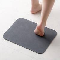 吸水がいい やわらかいバスマット(29x39 DGY LQ01)