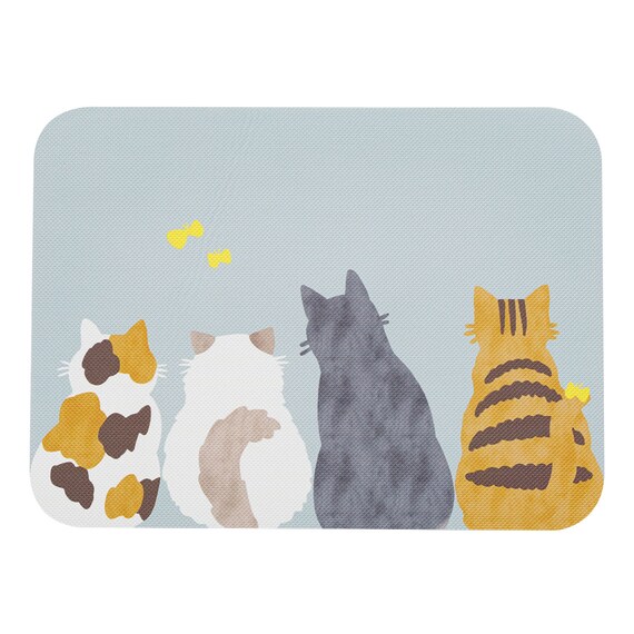 吸水がいい やわらかいバスマット(29x39  CATS NA04) 1枚目画像