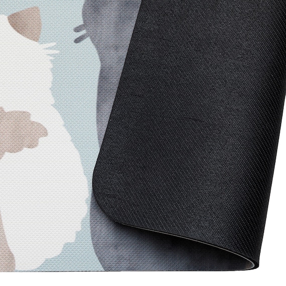 吸水がいい やわらかいバスマット(38x59 CATS NA04) 7枚目画像