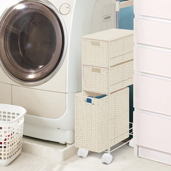 3段スリムワゴン (ライラ ナチュラル) 1枚目画像