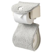 【デコホーム商品】ロールホルダーカバー(シマエナガ グレー)