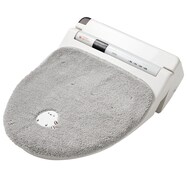 【デコホーム商品】ケンヨウトイレフタカバー(シマエナガ グレー)