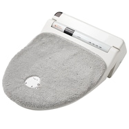 ケンヨウトイレフタカバー(シマエナガ グレー)